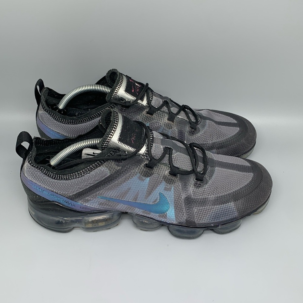 Nike Air VaporMax‎ 2019 Black Grey Blue Running Shoes AR6631-001 Men's Sz 11.5